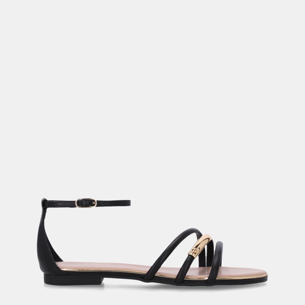 Sandália Rasteira Saara Preto - 54870081