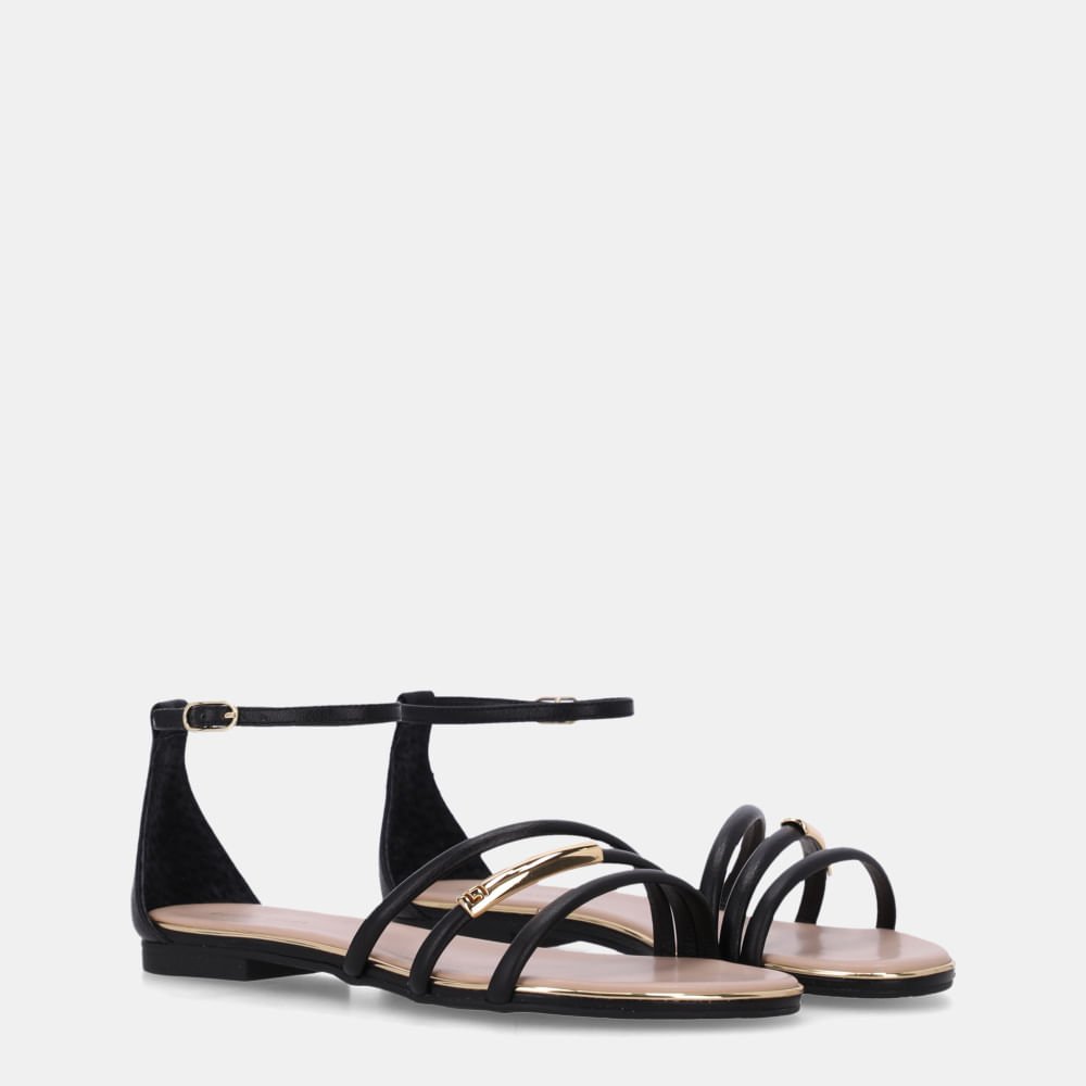 Sandália Rasteira Saara Preto - 54870081 Preto 2