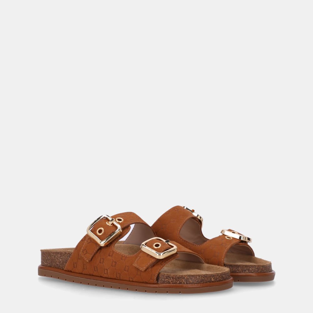 Chinelo Couro Bison Caramelo Com Atacama Caramelo - 80600012 Caramelo 3
