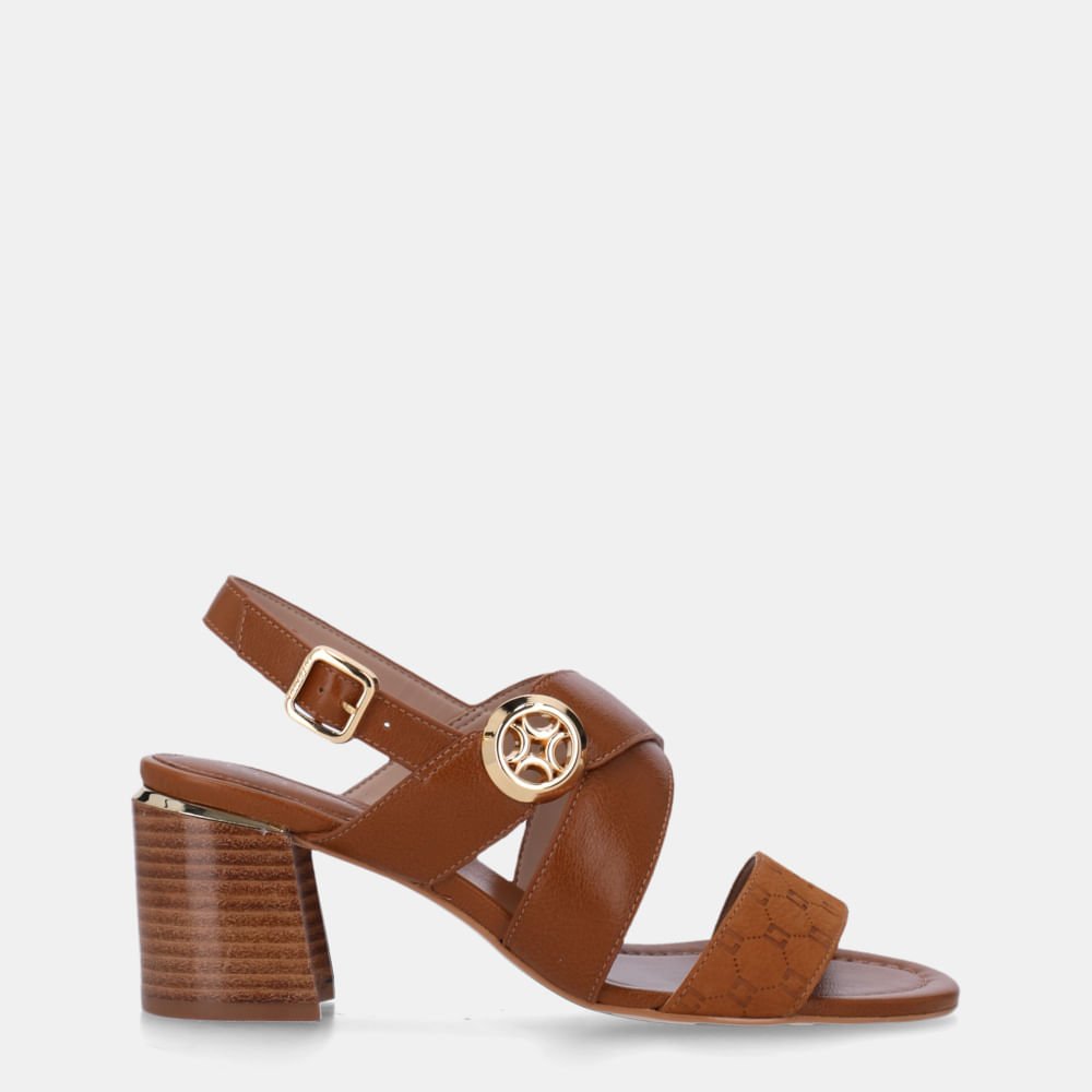 Sandália Salto Bison Caramelo Com Atacama Caramelo - 81140001