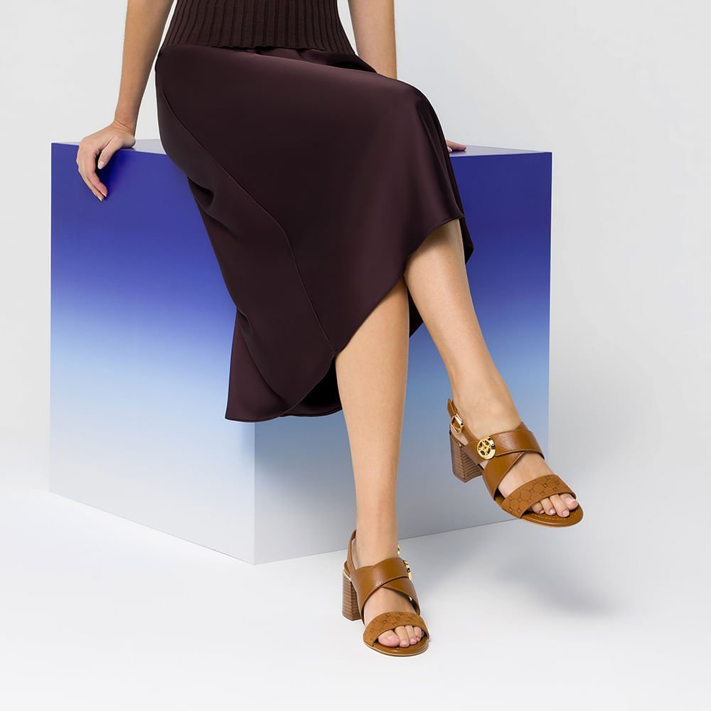 Sandália Salto Bison Caramelo Com Atacama Caramelo - 81140001 Caramelo 2