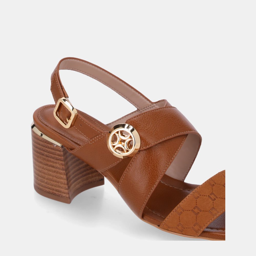 Sandália Salto Bison Caramelo Com Atacama Caramelo - 81140001 Caramelo 5