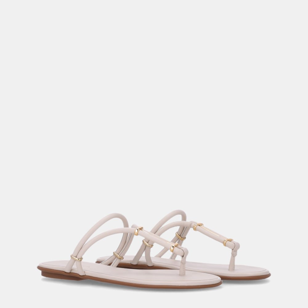 Chinelo Couro Saara Panna - 52210075 Panna 3
