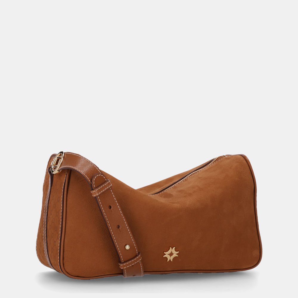 Bolsa Tiracolo Média Bison Caramelo - 2000909 Caramelo 3