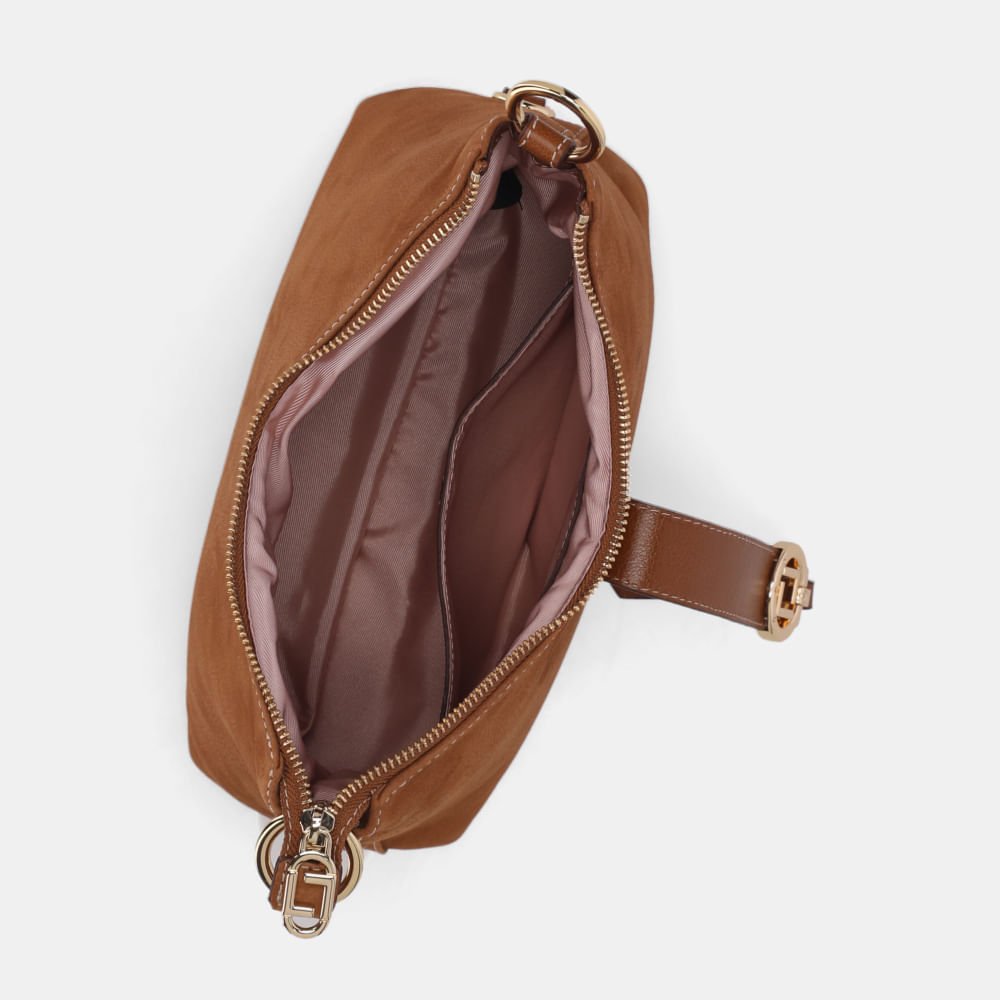 Bolsa Tiracolo Média Bison Caramelo - 2000856 Caramelo 5
