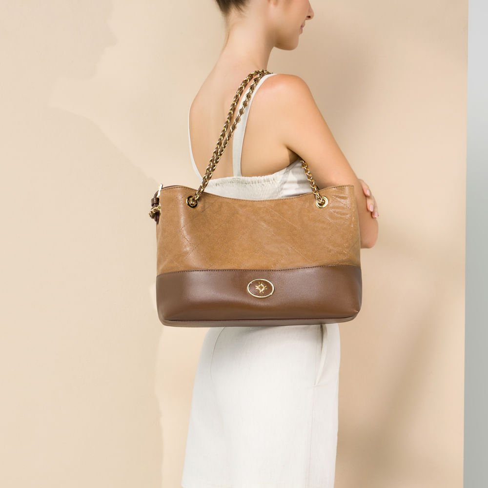 Bolsa Tote Média Arenito Ginger - 2000816 Arenito Ginger 2