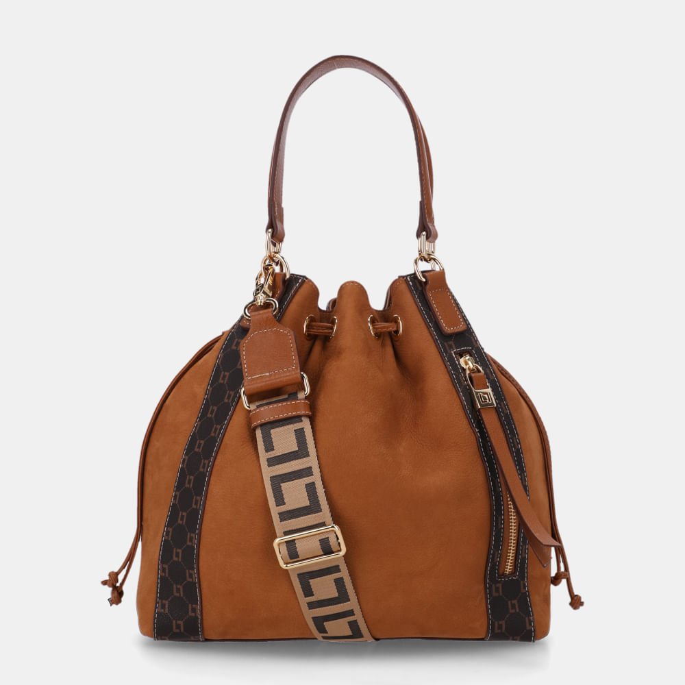 Bolsa Kiara Bucket Grande Bison Caramelo - 10006643