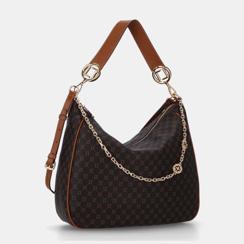 Bolsa Hobo Grande Monograma Ll Mocca-2000792 Mocca 3