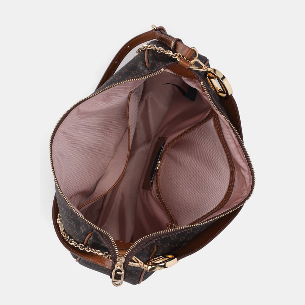 Bolsa Hobo Grande Monograma Ll Mocca-2000792 Mocca 4