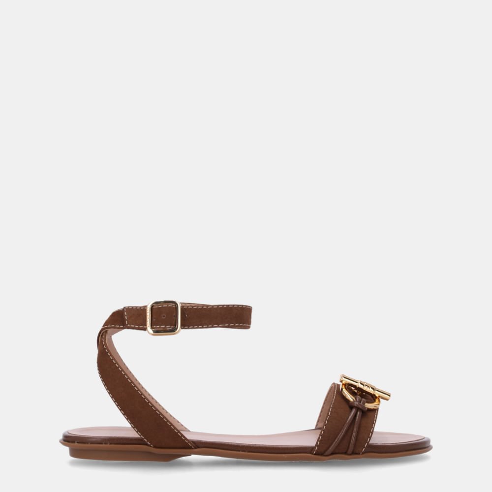 Sandália Rasteira Bison Espresso E Atacama Espresso - 52210076