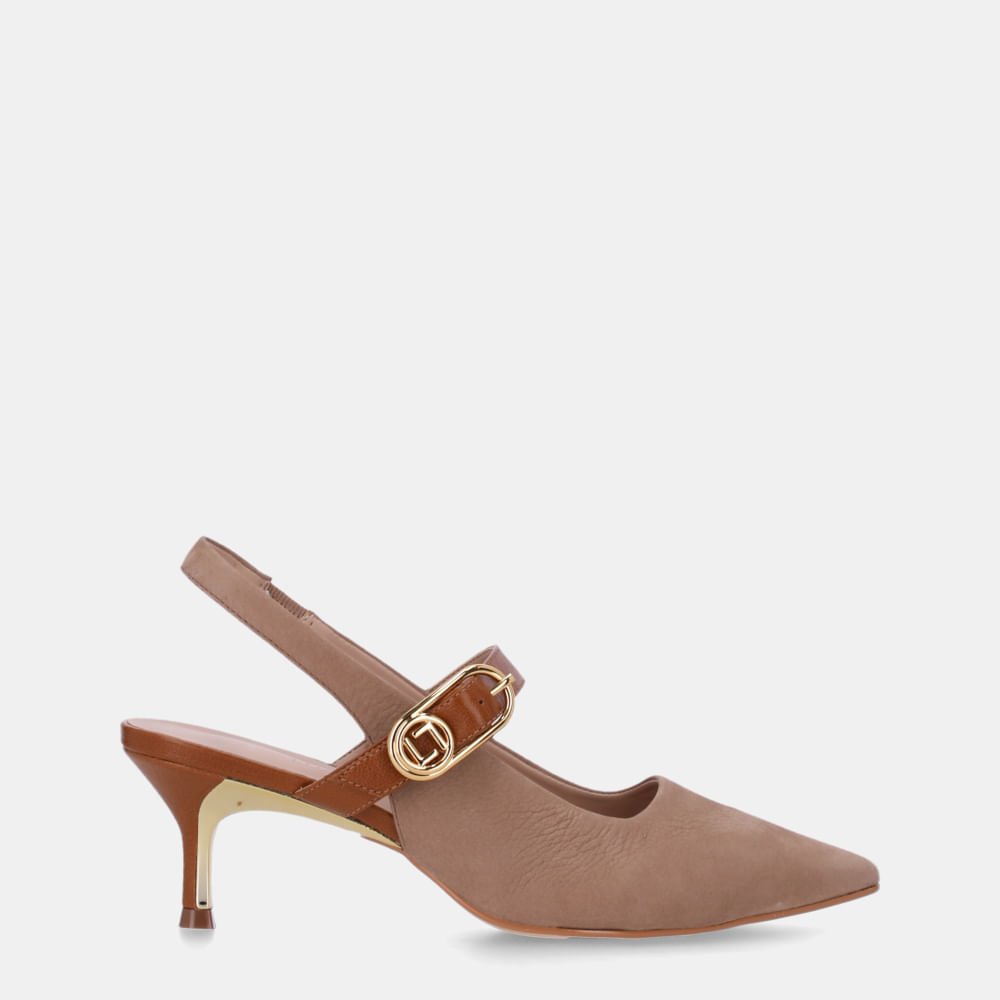 Slingback Bison Ginger E Atacama Caramelo - 58060043
