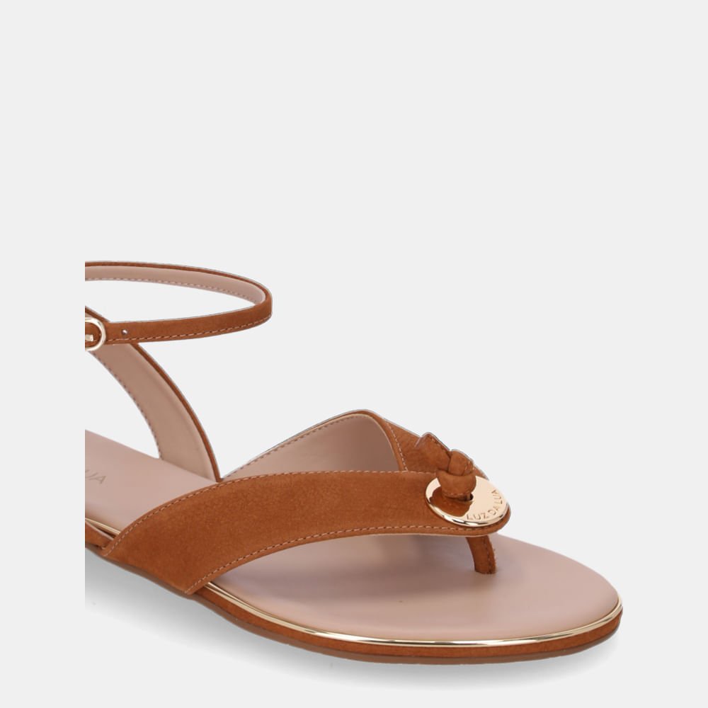 Sandália Rasteira Bison Caramelo - 54870083 Caramelo 4