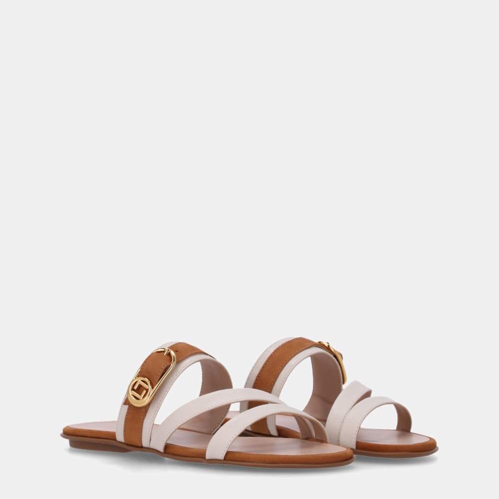 Chinelo Couro Saara Panna E Bison Caramelo - 52210077 Caramelo 3