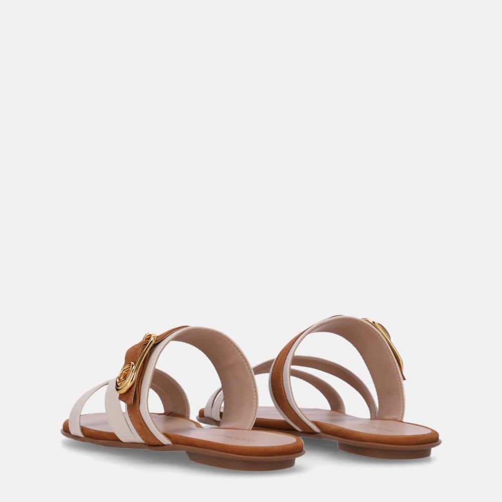 Chinelo Couro Saara Panna E Bison Caramelo - 52210077 Caramelo 4