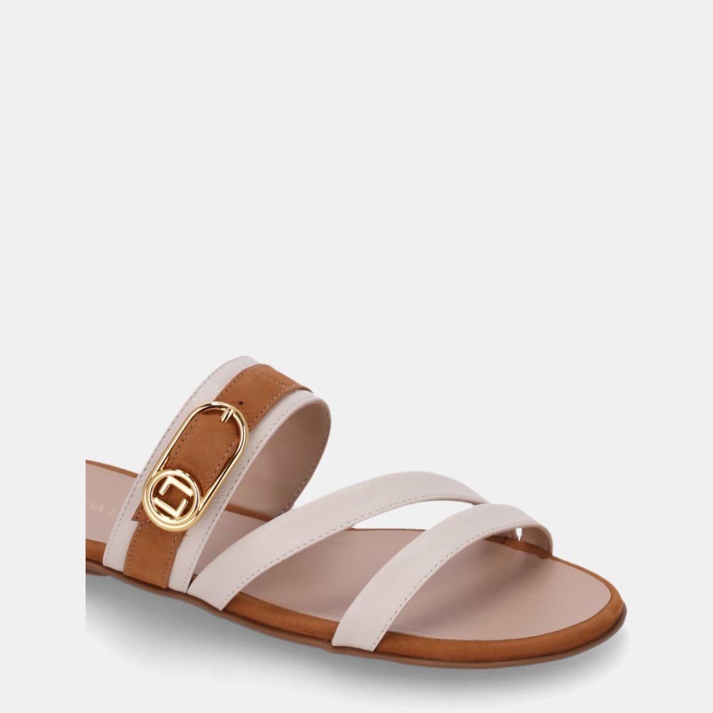 Chinelo Couro Saara Panna E Bison Caramelo - 52210077 Caramelo 5