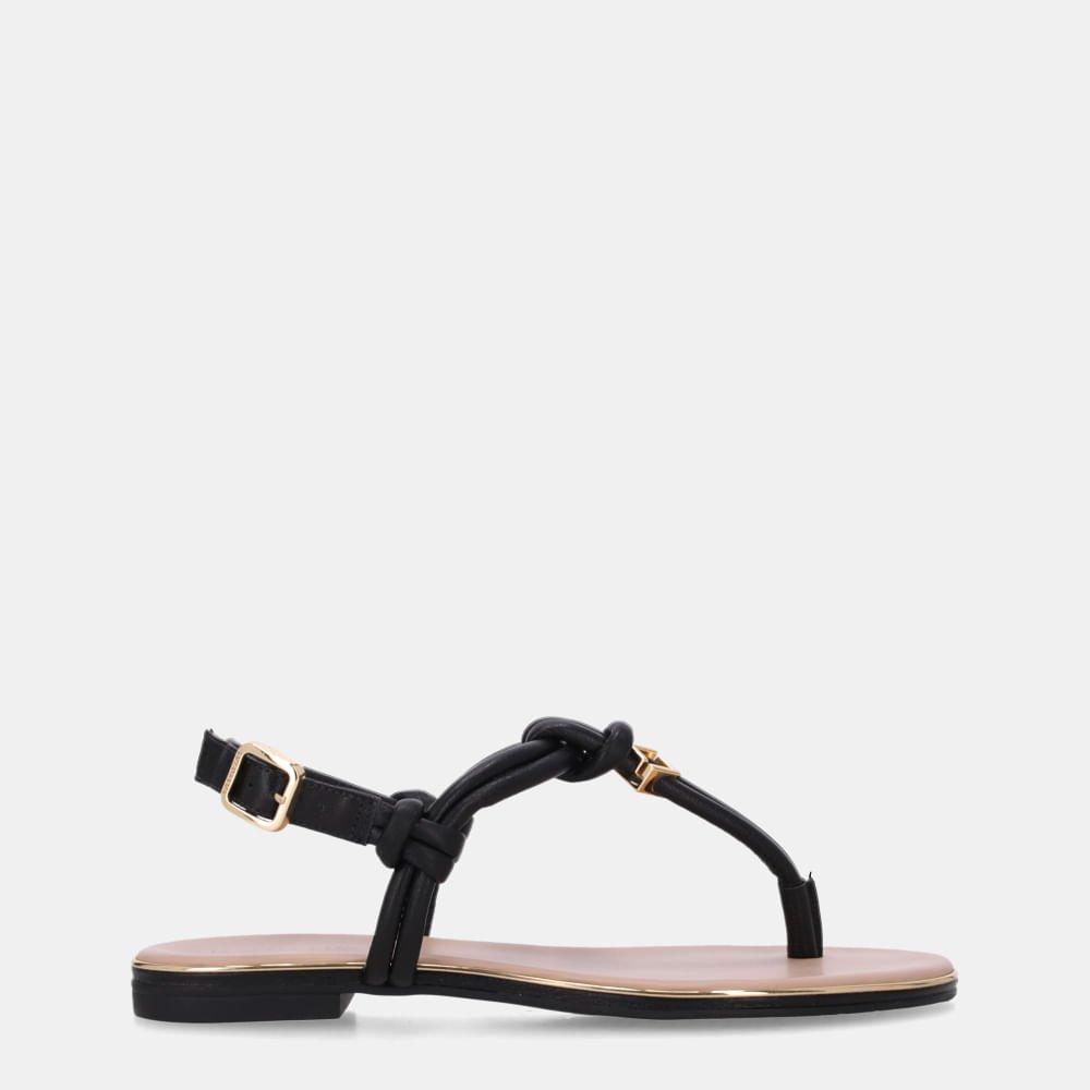 Sandália Rasteira Saara Preto - 54870084
