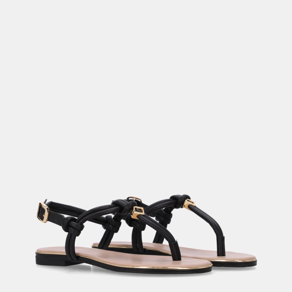 Sandália Rasteira Saara Preto - 54870084 Preto 2