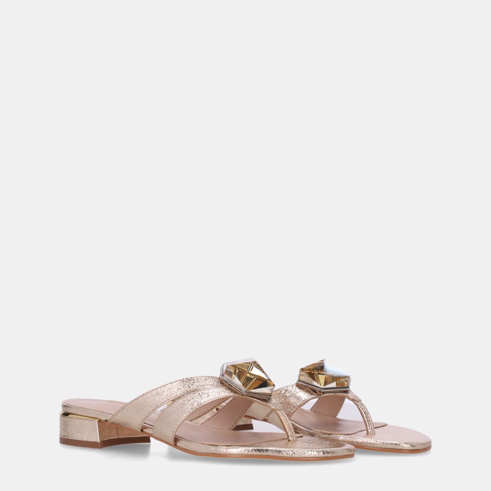 Chinelo Couro Vênus Ouro - 80910025 Ouro 3