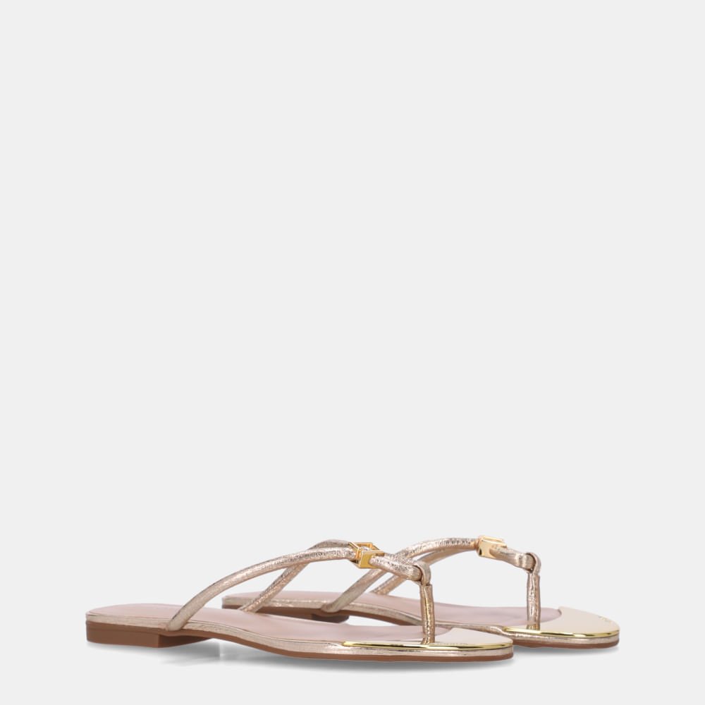 Chinelo Couro Vênus Ouro - 53120057 Ouro 2