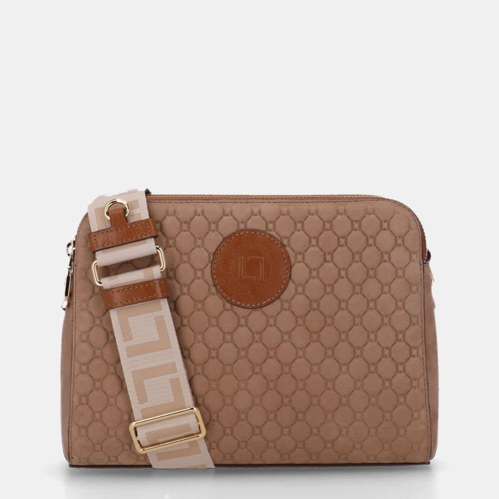 Bolsa Bella Tiracolo Média Bison Ginger - 2000926
