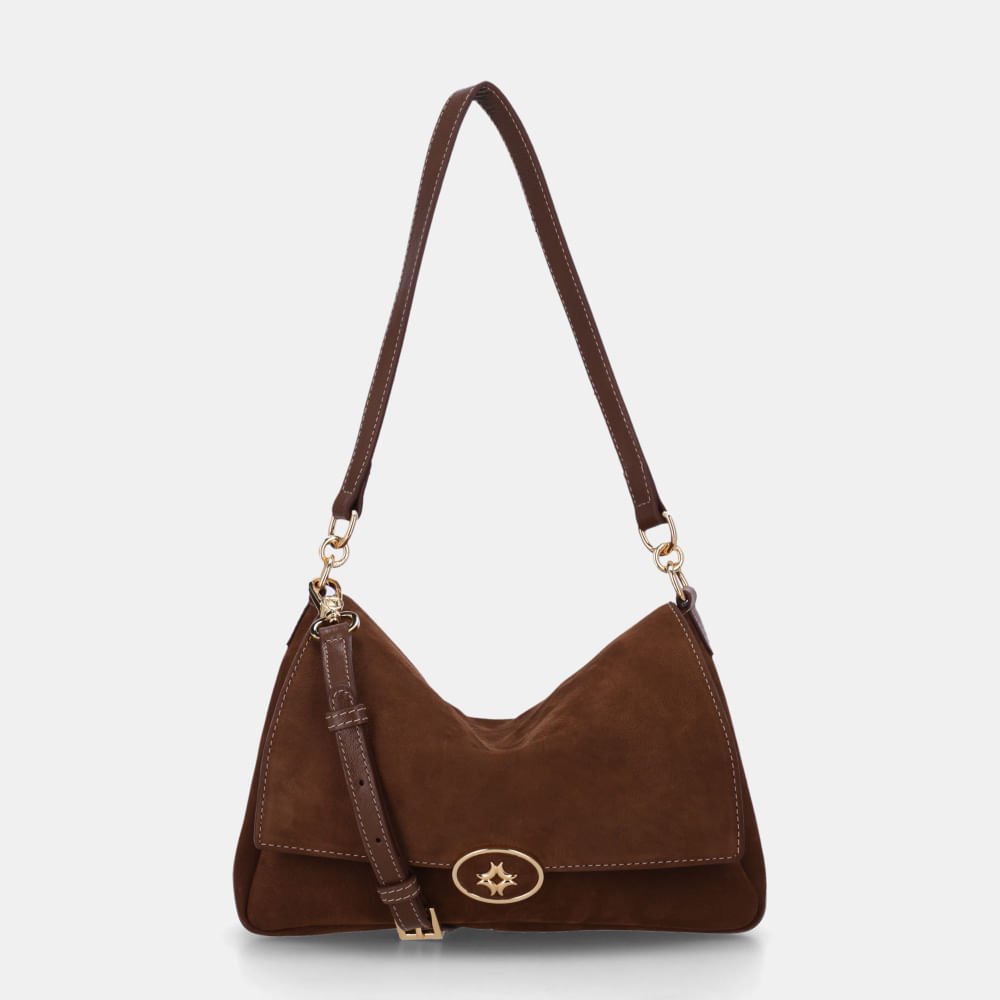 Bolsa Satchel Média Bison Espresso - 2000911