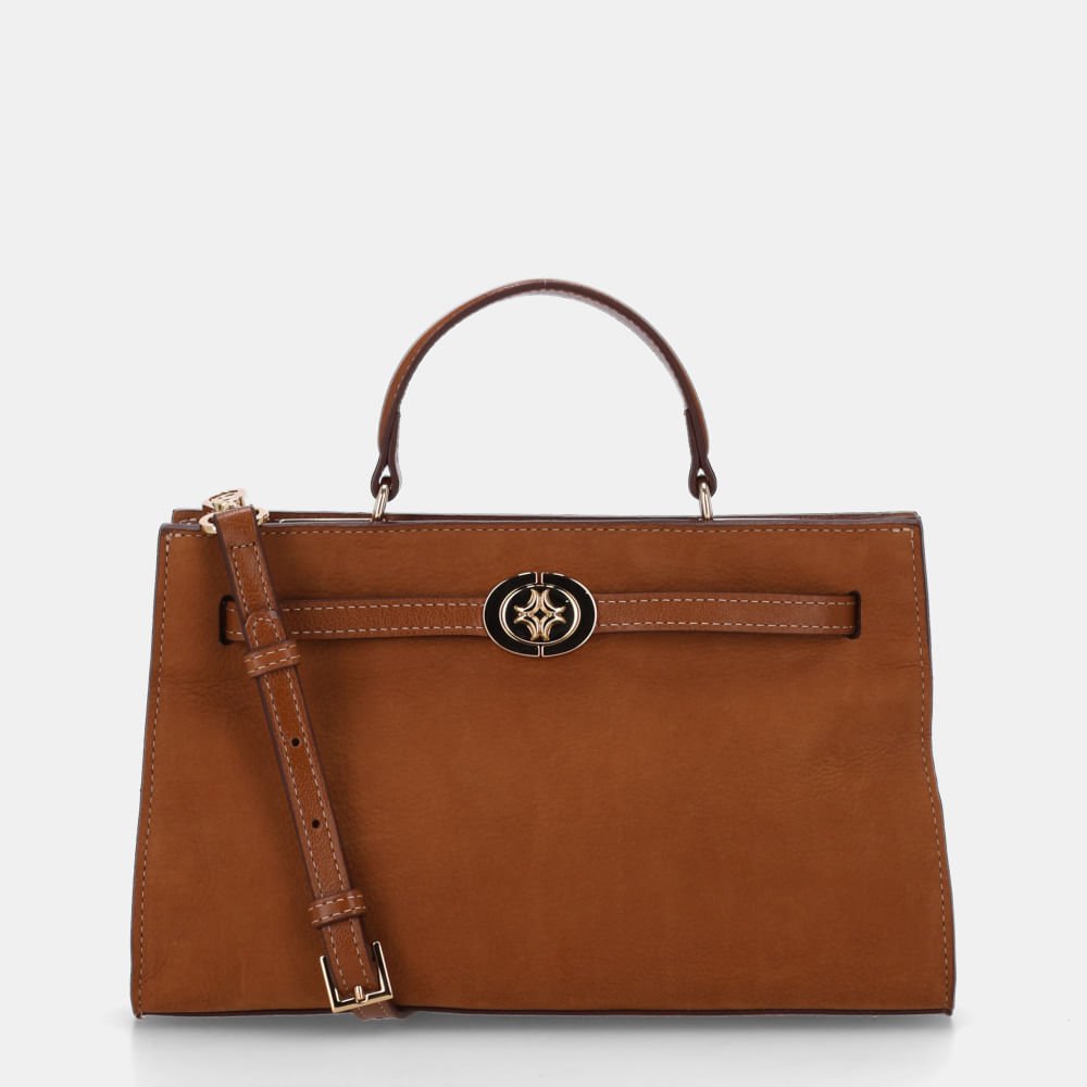 Bolsa Tote Média Bison Caramelo - 2000828