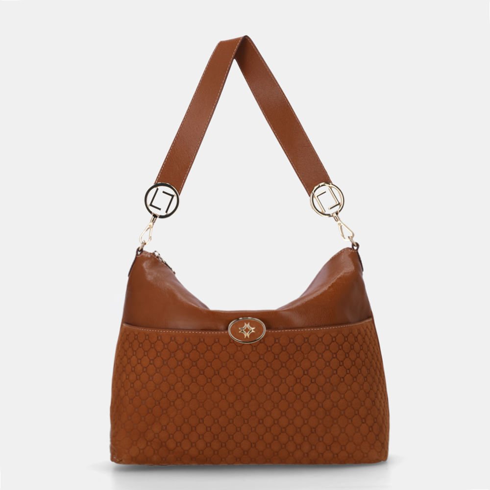 Bolsa Hobo Grande Bison Caramelo - 2000947