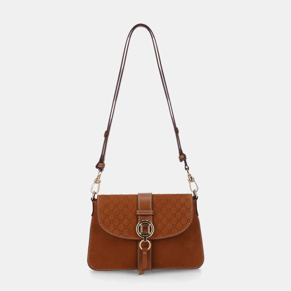 Bolsa Satchel Pequena Bison Caramelo - 2000941
