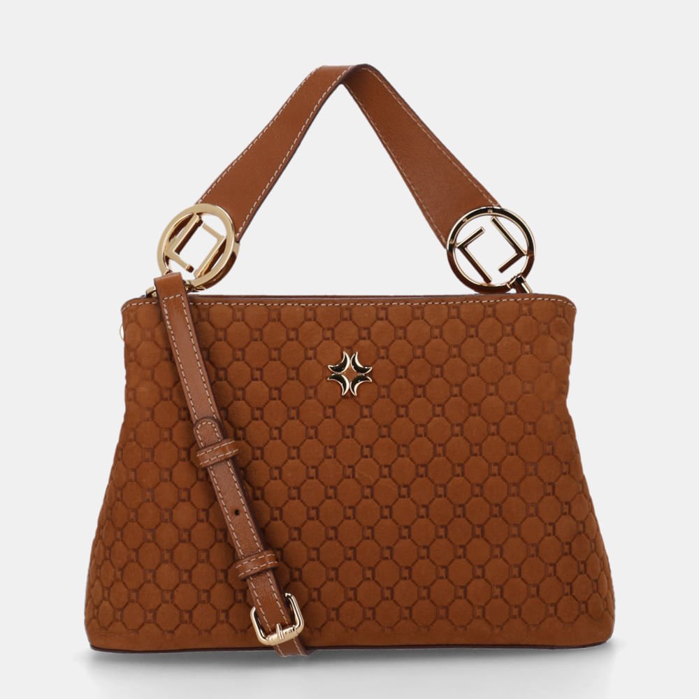 Bolsa Tote Média Bison Caramelo - 2000945
