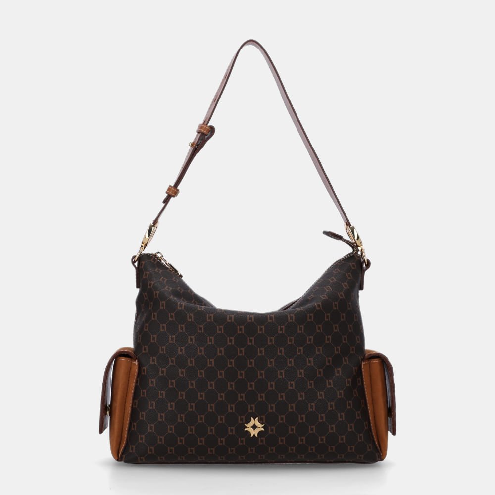 Bolsa Hobo Média Monograma Ll Mocca - 2000944
