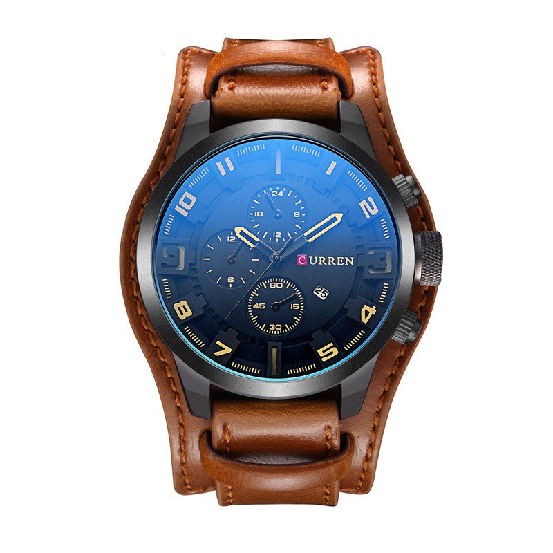 Relógio Esportivo CURREN Masculino Pulseira de Couro