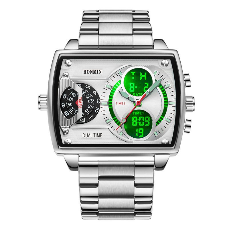 Relógio Masculino Quadrado HONMIN 3506 Aço inoxidável