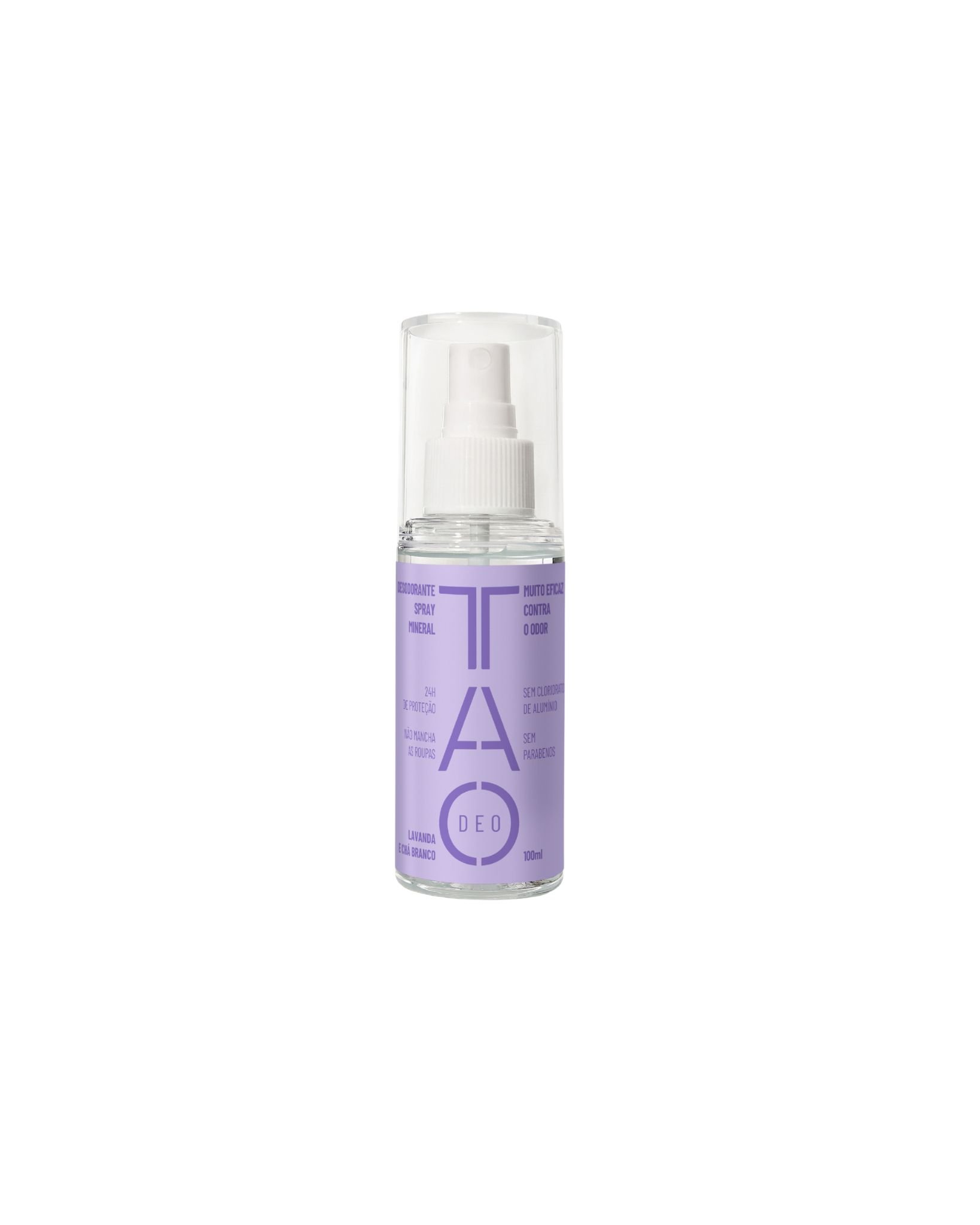 Desodorante Natural Spray 100ml. Lavanda e Cha Branco, Sem Aluminio e Vegano