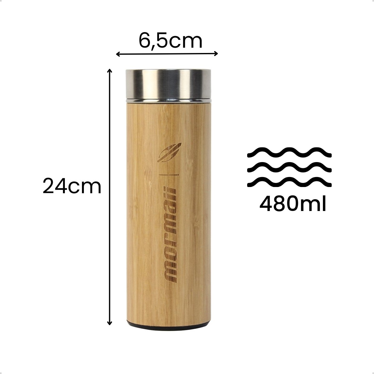 Garrafa Termica Atividade Inteligente Inox 480ml Mormaii Aco Marrom 5
