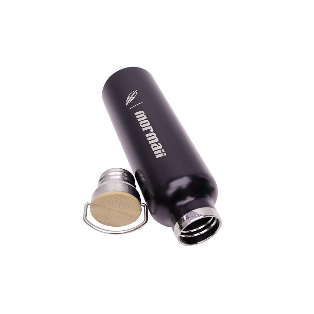 Garrafa De Agua Termica Mormaii 750ml Em Inox Preto 3