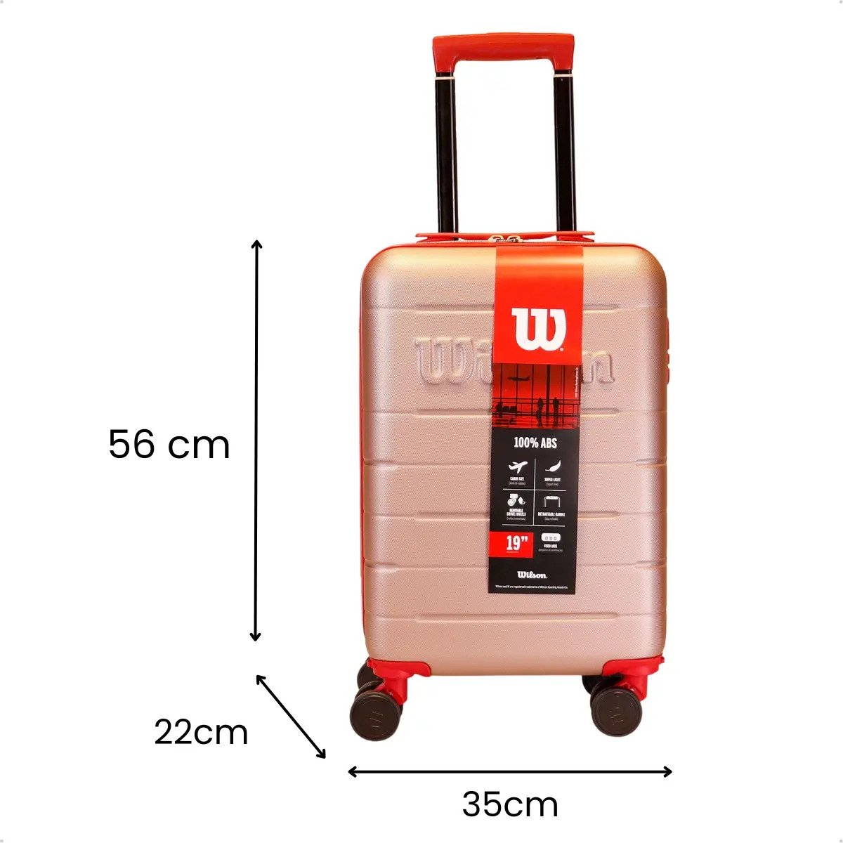 Mala Bordo Wilson Rodas 360 TM 19,5 10kg Vermelho 4
