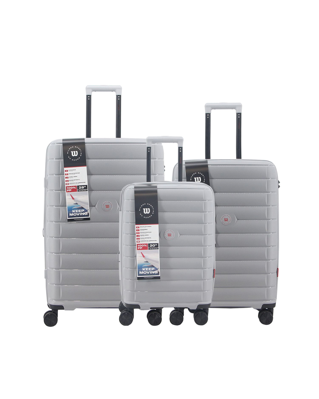 Kit 3 Malas Wilson Viagem Expansivel P Bordo M G Despacho