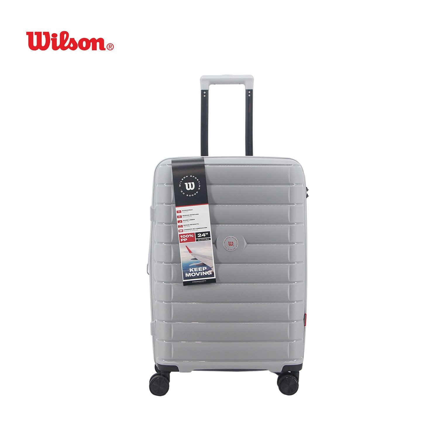 Kit 3 Malas Wilson Viagem Expansivel P Bordo M G Despacho Cinza 2