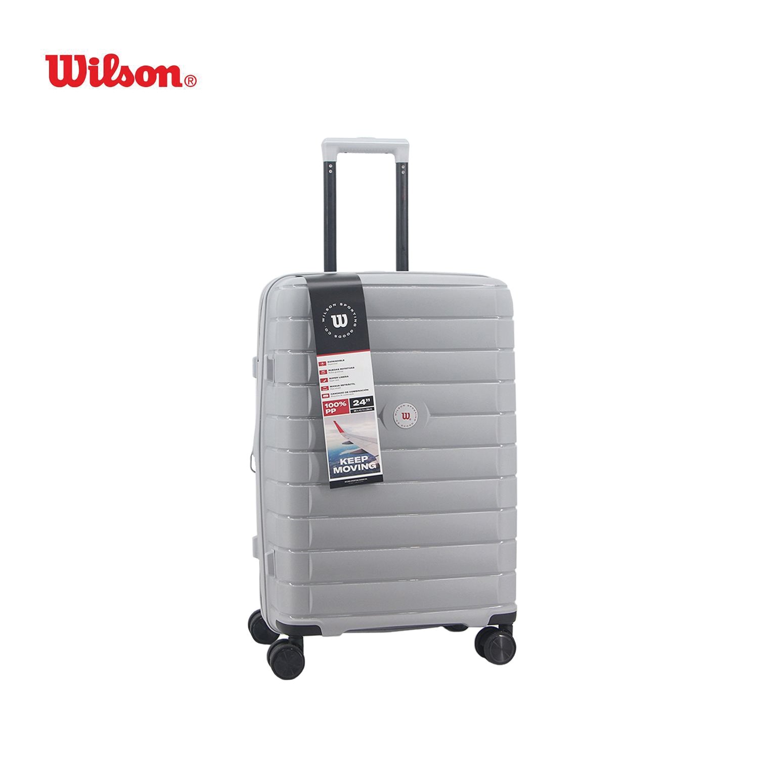 Kit 3 Malas Wilson Viagem Expansivel P Bordo M G Despacho Cinza 5