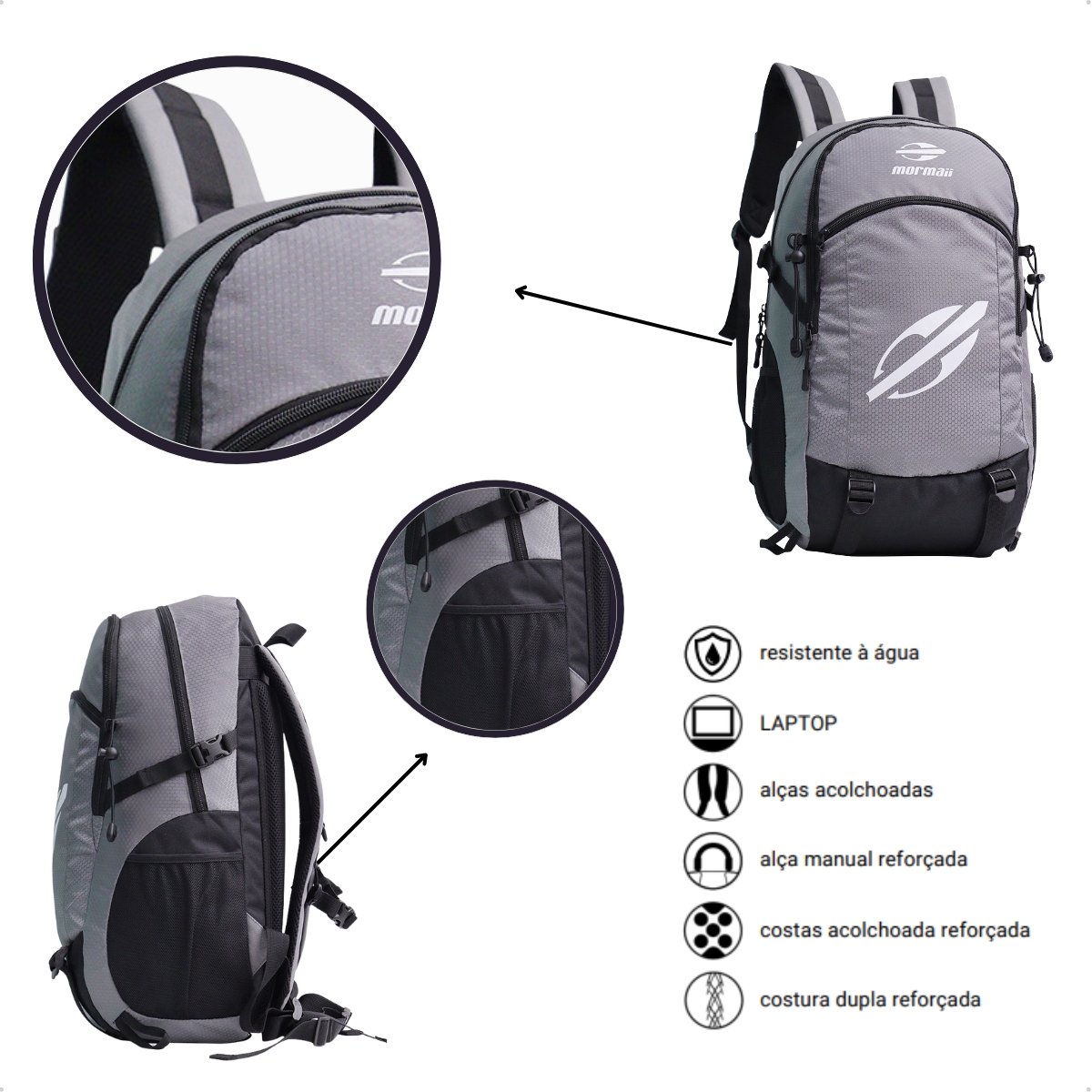 Mochila Mormaii 35 Litros 4 Bolsos Adventure Urbana Casual