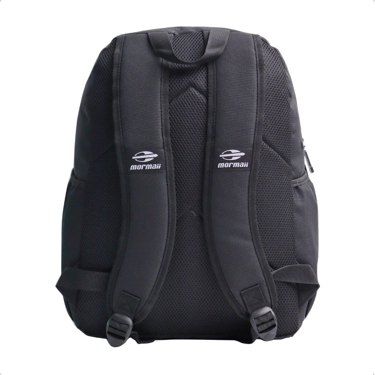 Mochila Mormaii Casual Compartimento notebook 3 bolsos 20 litros Preto Cinza/Branco 3