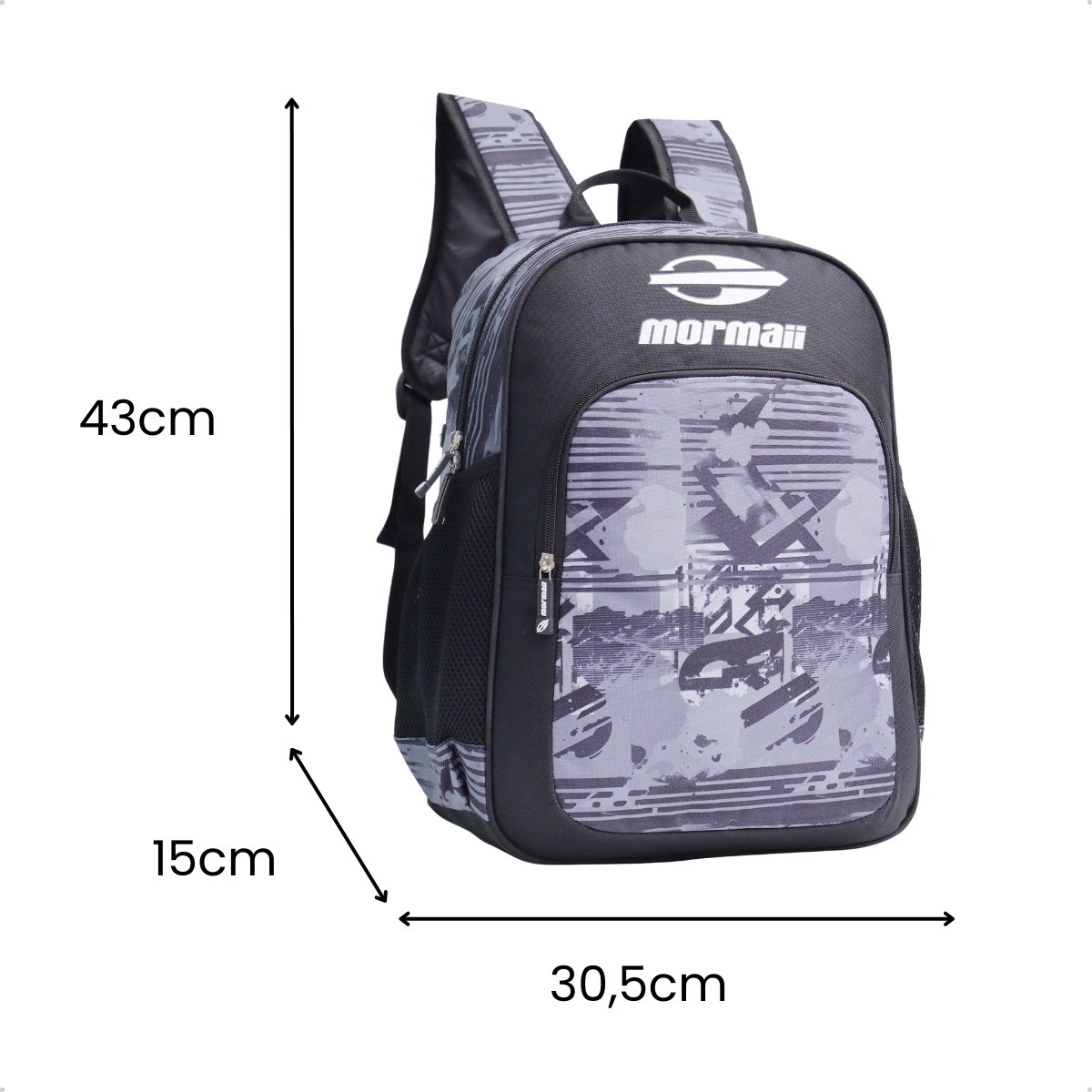 Mochila Mormaii Casual  20L Compartimento Notebook 3 Bolsos Cinza 5
