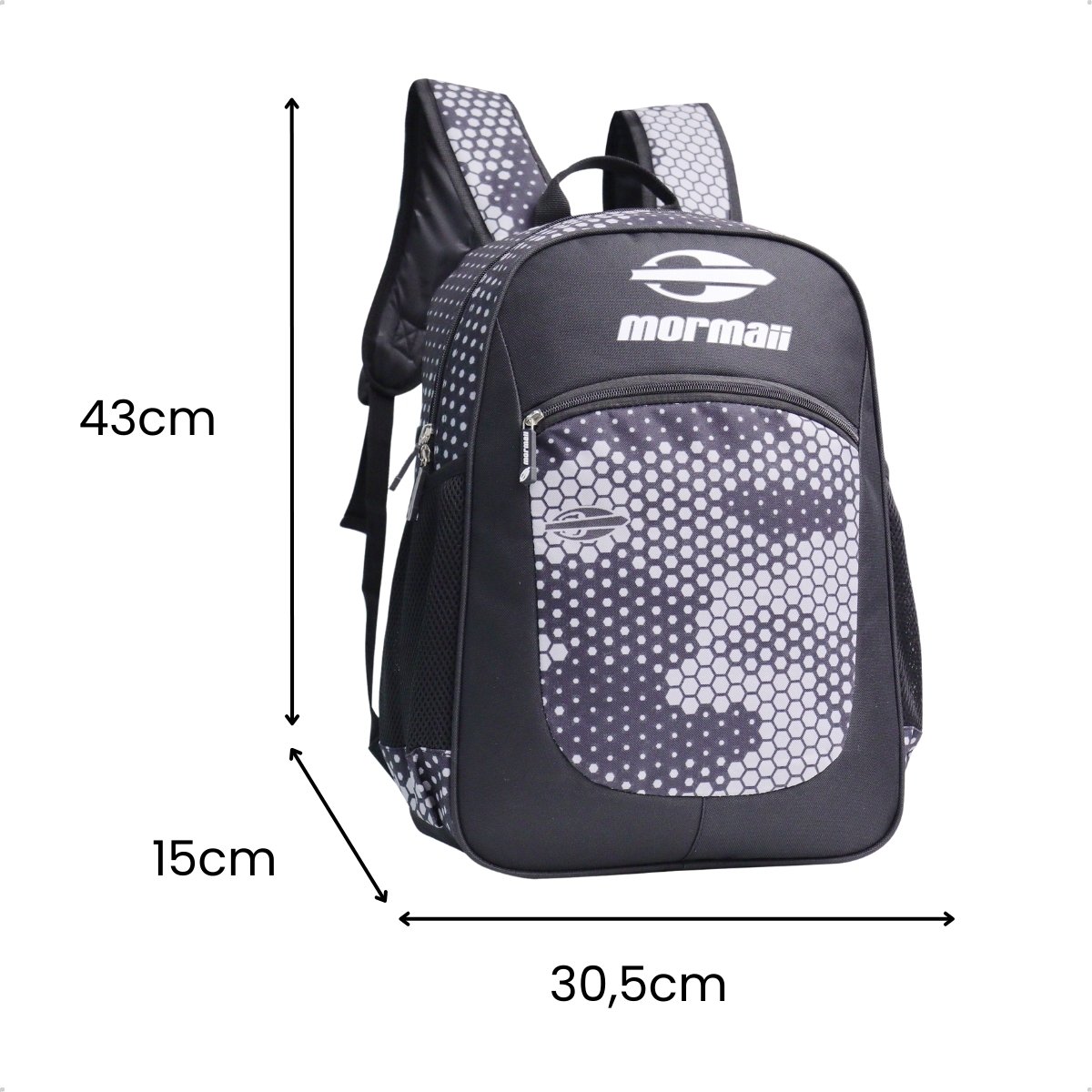 Mochila Mormaii Casual 20L Compartimento Notebook 3 Bolsos Grafite 5