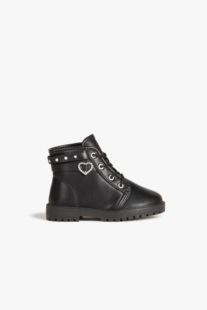Bota Baby Infantil Coturno Cano Curto Molekinha Hearth