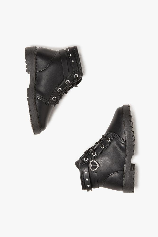 Bota Baby Infantil Coturno Cano Curto Molekinha Hearth Preto 3