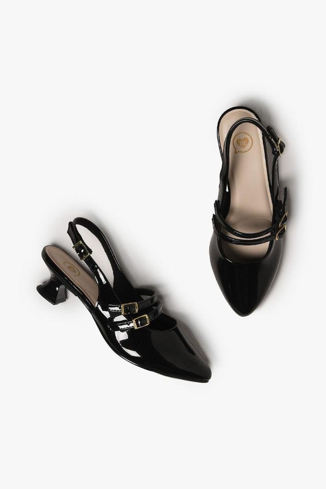 Sapato Slingback Molekinha Infantil Anny Preto 3