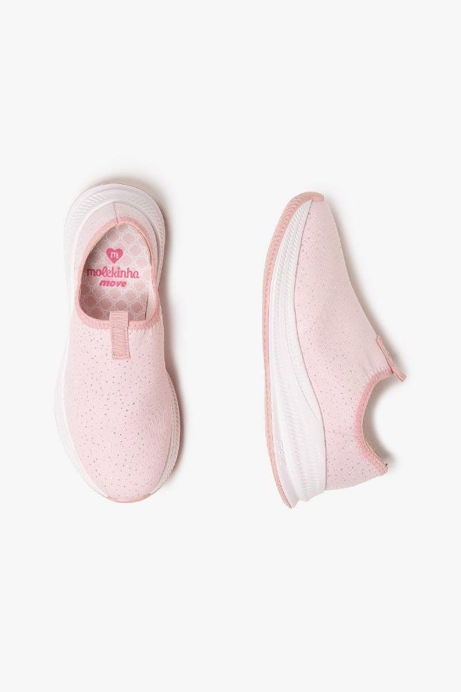 Tênis Infantil Slip On Molekinha Teca Rosa 3
