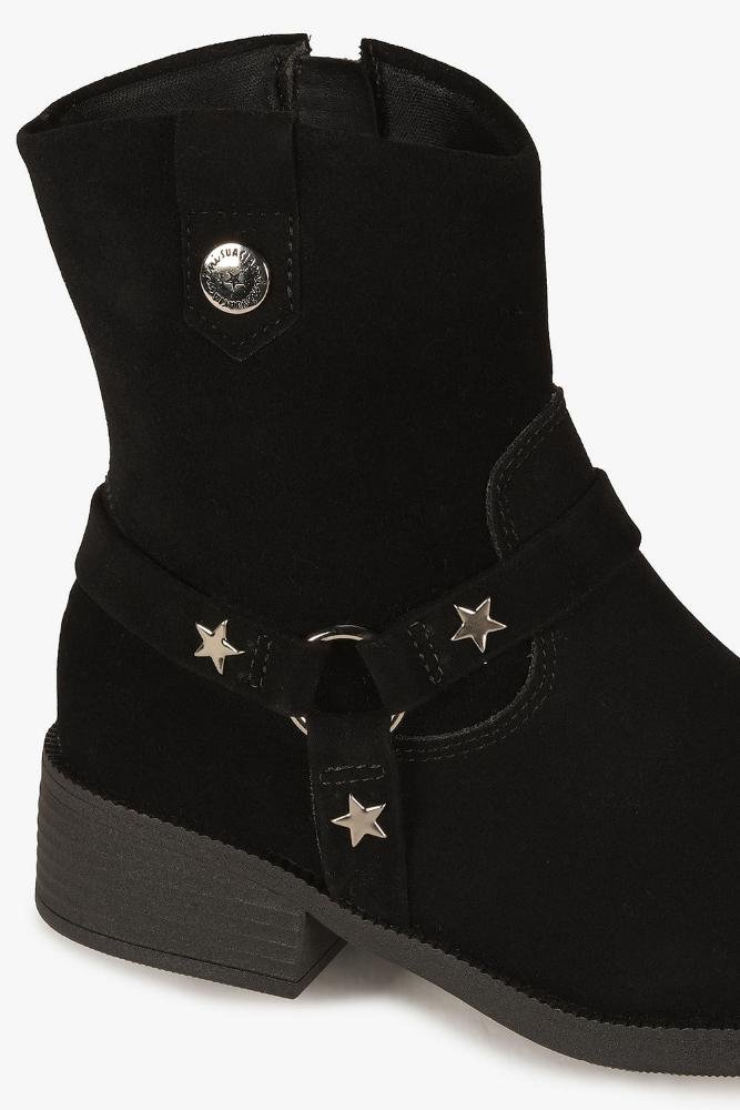 Bota Infantil Cano Curto Mundial Brilhinho Preto 2