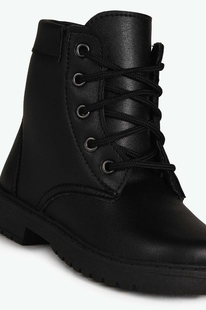 Bota Baby Infantil Coturno Cano Curto Doce Menina Kamilly Preto 2