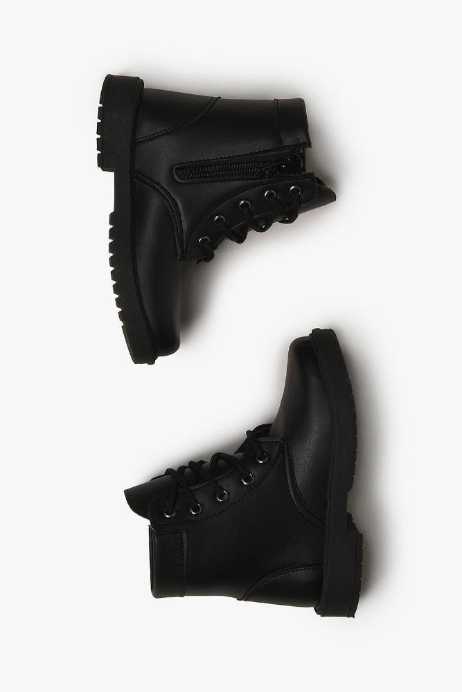 Bota Baby Infantil Coturno Cano Curto Doce Menina Kamilly Preto 3
